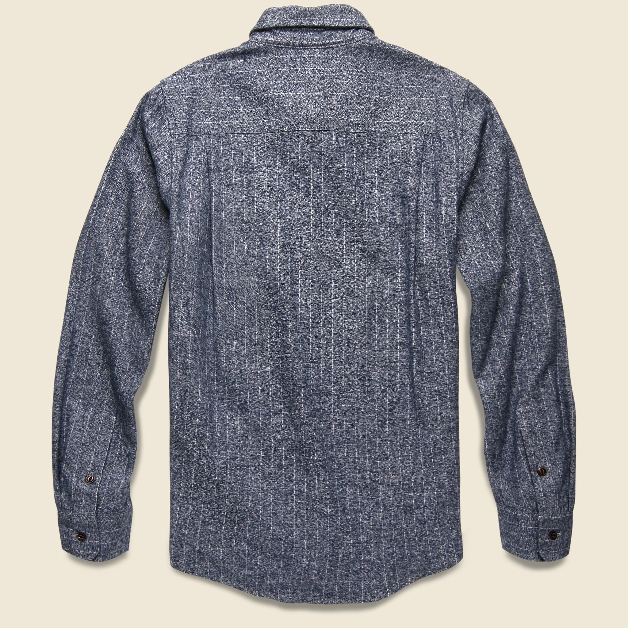 Winslow Flannel - Navy Heather Stripe - Bridge & Burn - STAG Provisions - Tops - L/S Woven - Stripe