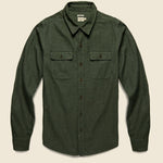 Winslow Flannel - Olive - Bridge & Burn - STAG Provisions - Tops - L/S Woven - Solid