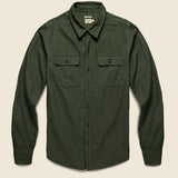 Winslow Flannel - Olive - Bridge & Burn - STAG Provisions - Tops - L/S Woven - Solid