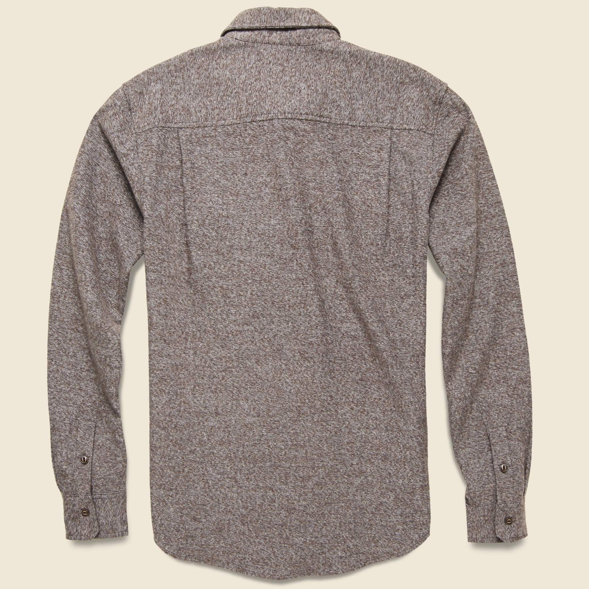 Winslow Flannel - Brown Heather - Bridge & Burn - STAG Provisions - Tops - L/S Woven - Solid