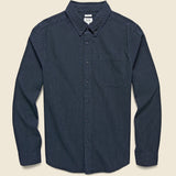 Sutton Shirt - Navy Dobby - Bridge & Burn - STAG Provisions - Tops - L/S Woven - Dot