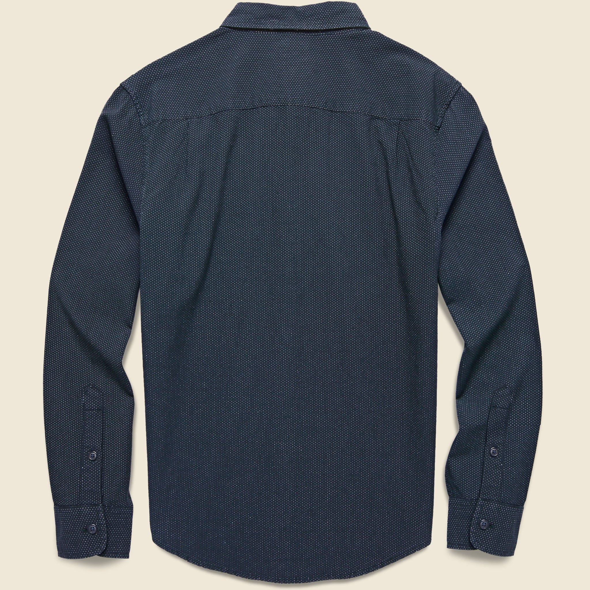 Sutton Shirt - Navy Dobby - Bridge & Burn - STAG Provisions - Tops - L/S Woven - Dot