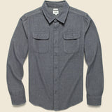 Bedford Shirt - Charcoal Herringbone - Bridge & Burn - STAG Provisions - Tops - L/S Woven - Other Pattern
