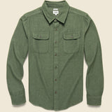 Bedford Shirt - Forest Herringbone - Bridge & Burn - STAG Provisions - Tops - L/S Woven - Other Pattern