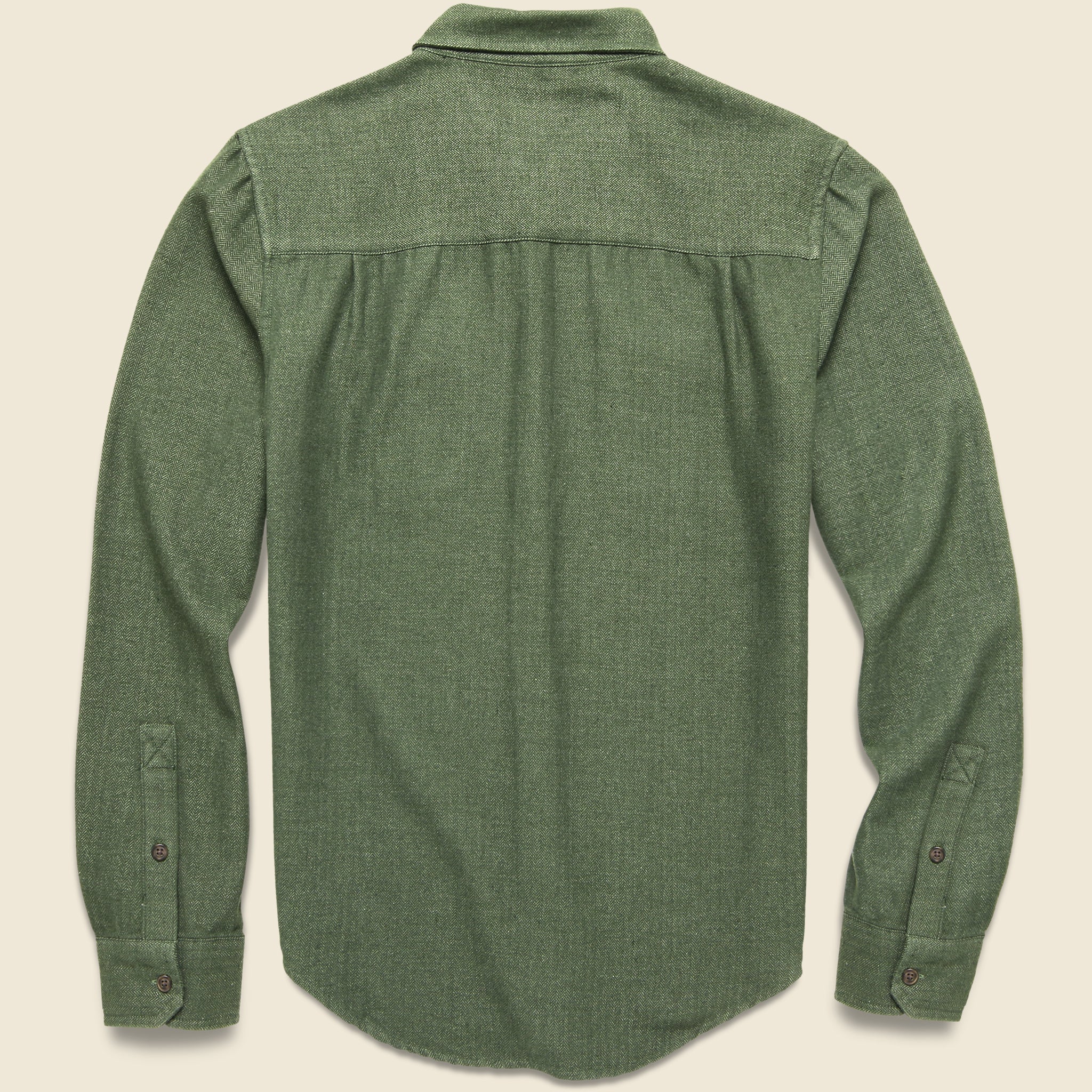 Bedford Shirt - Forest Herringbone - Bridge & Burn - STAG Provisions - Tops - L/S Woven - Other Pattern