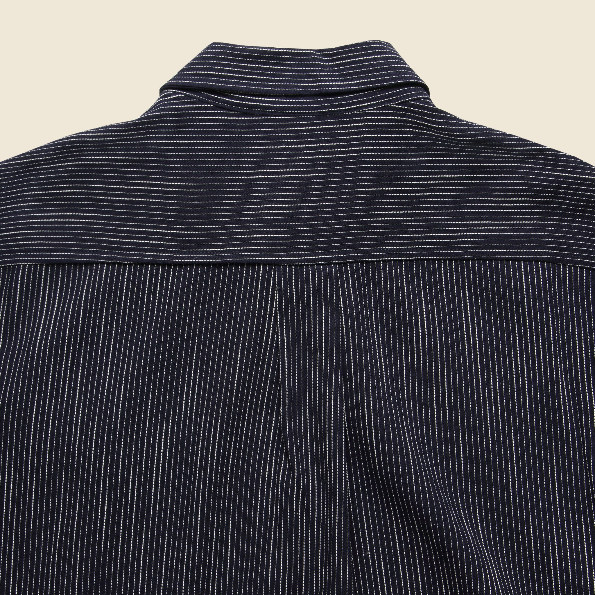 
                          Marten Shirt - Navy Pinstripe - Bridge &amp; Burn - STAG Provisions - Tops - S/S Woven - Stripe
                        