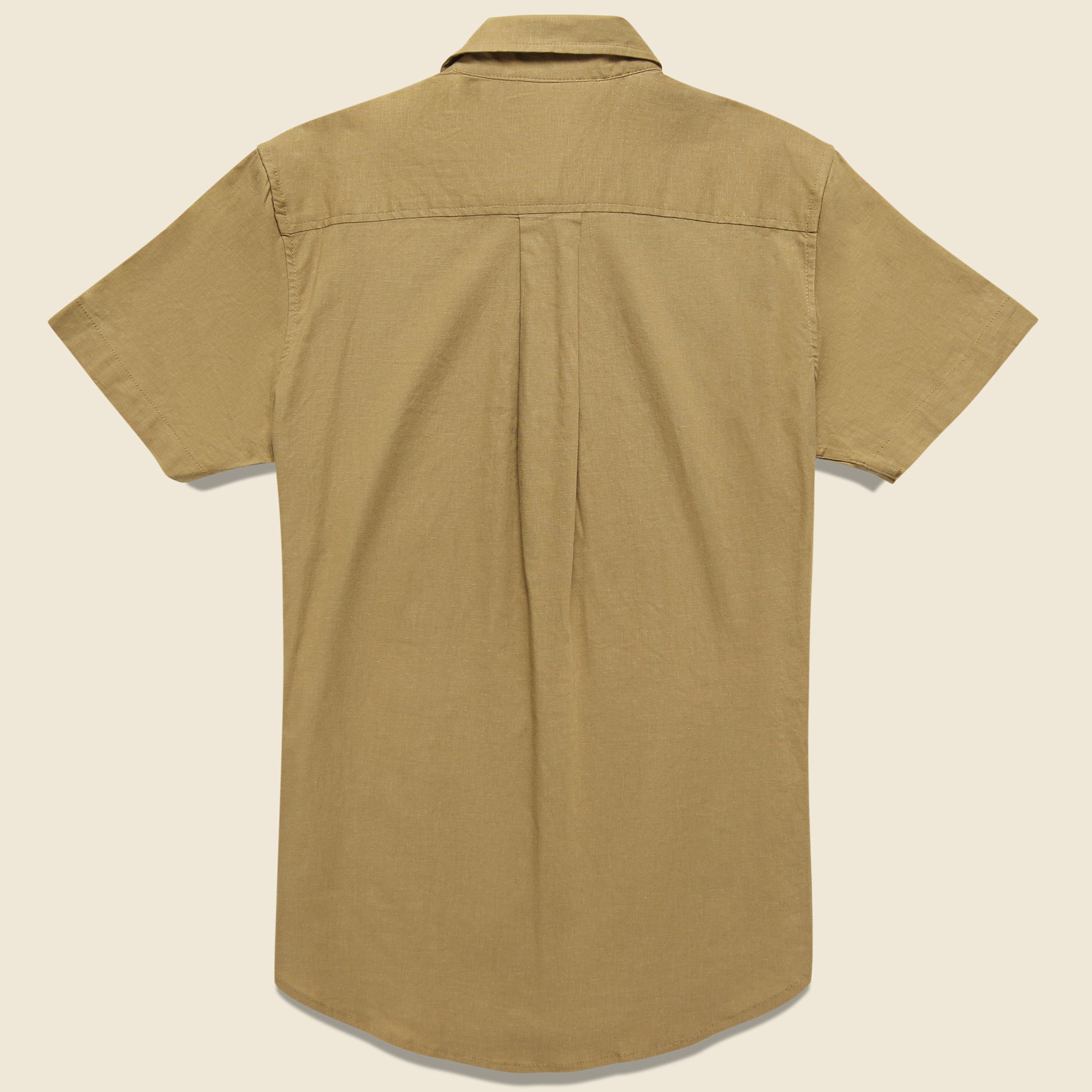 Marten Shirt - Camel - Bridge & Burn - STAG Provisions - Tops - S/S Woven - Stripe