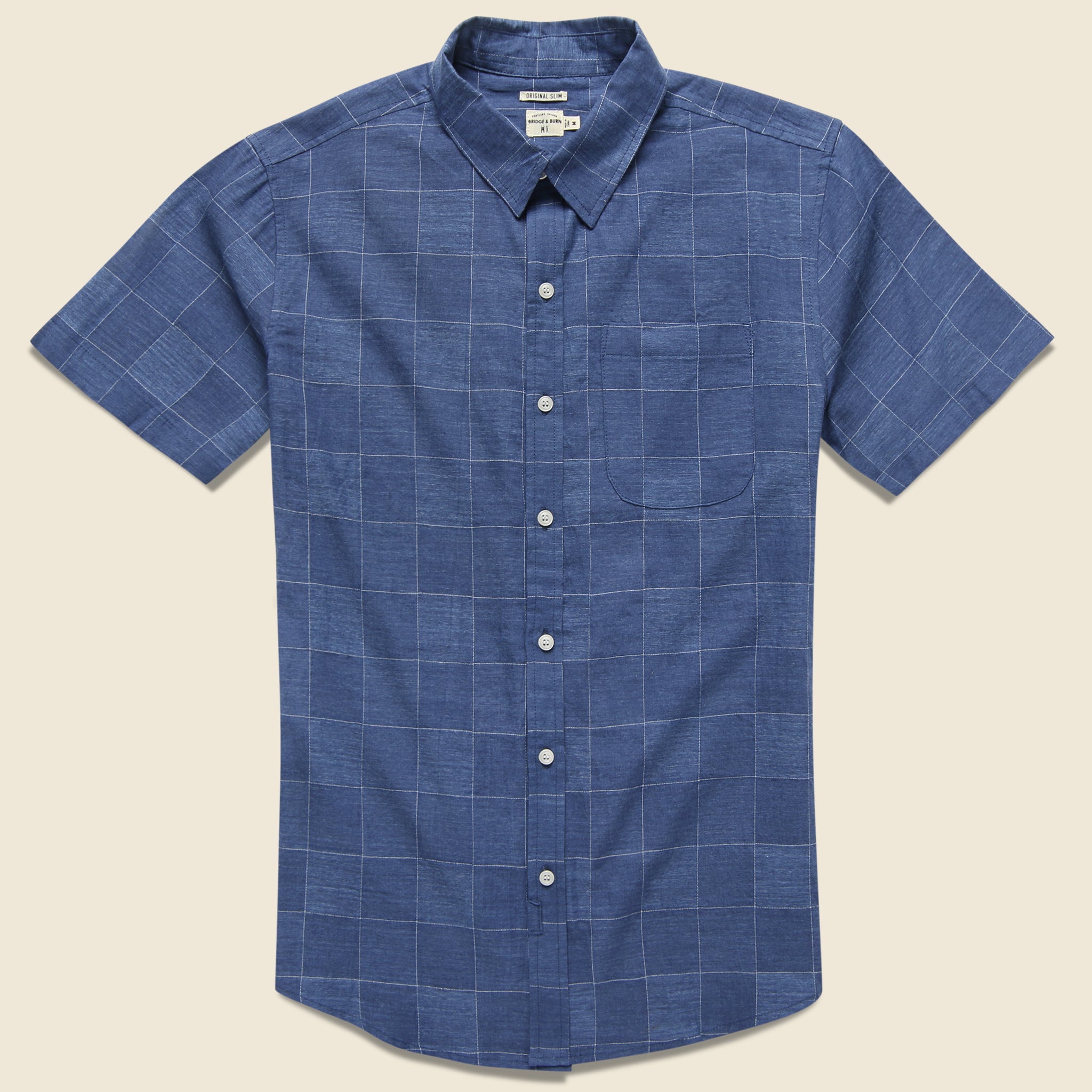 Harbor Shirt - Blue Check - Bridge & Burn - STAG Provisions - Tops - S/S Woven - Other Pattern