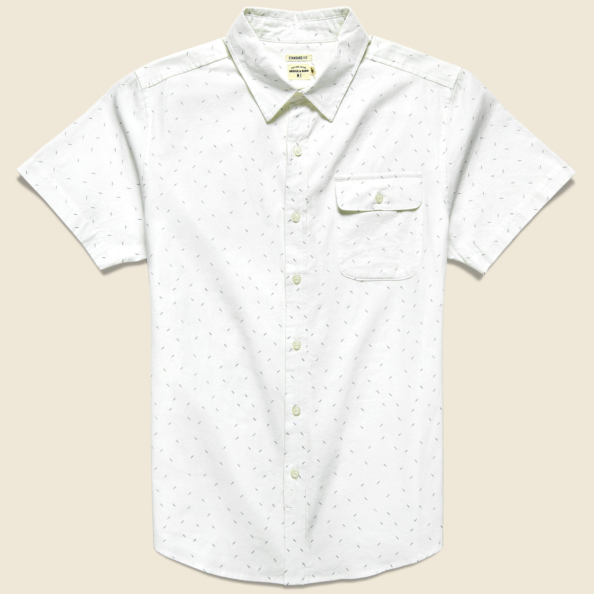 Marten Shirt - White Dash Print - Bridge & Burn - STAG Provisions - Tops - S/S Woven - Other Pattern