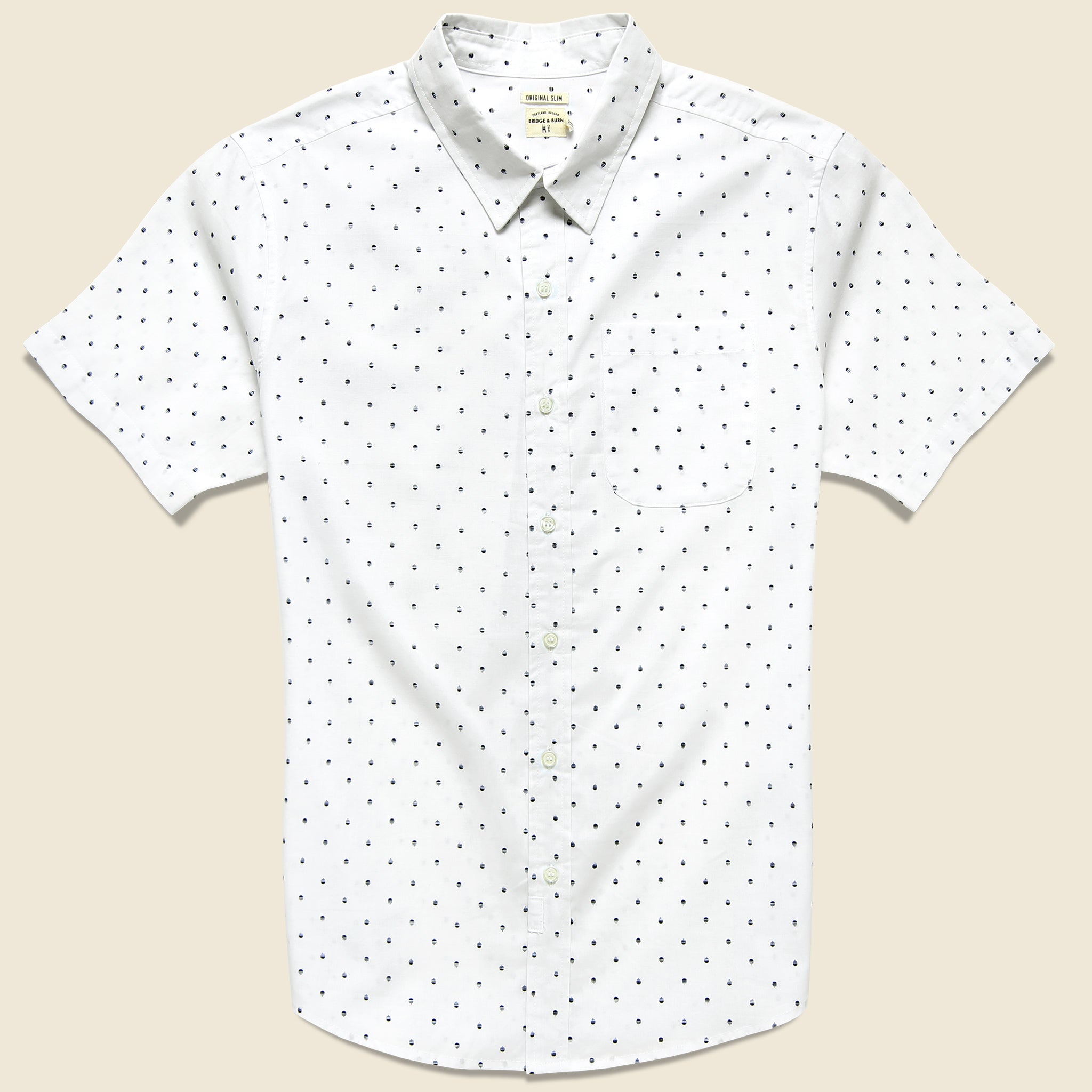 Harbor Shirt - White Polkadot - Bridge & Burn - STAG Provisions - Tops - S/S Woven - Dot