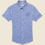 Harbor Shirt - Blue Windowpane - Bridge & Burn - STAG Provisions - Tops - S/S Woven - Plaid