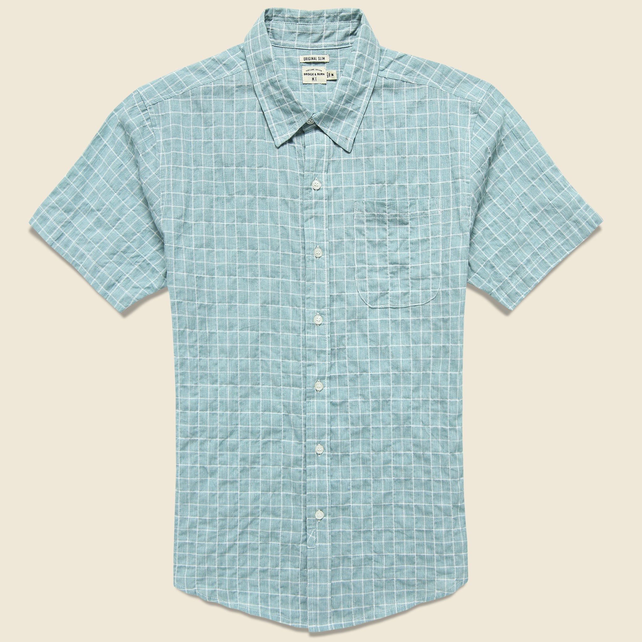 Harbor Shirt - Palm Windowpane - Bridge & Burn - STAG Provisions - Tops - S/S Woven - Plaid