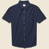 Harbor Shirt - Navy Dobby - Bridge & Burn - STAG Provisions - Tops - S/S Woven - Other Pattern