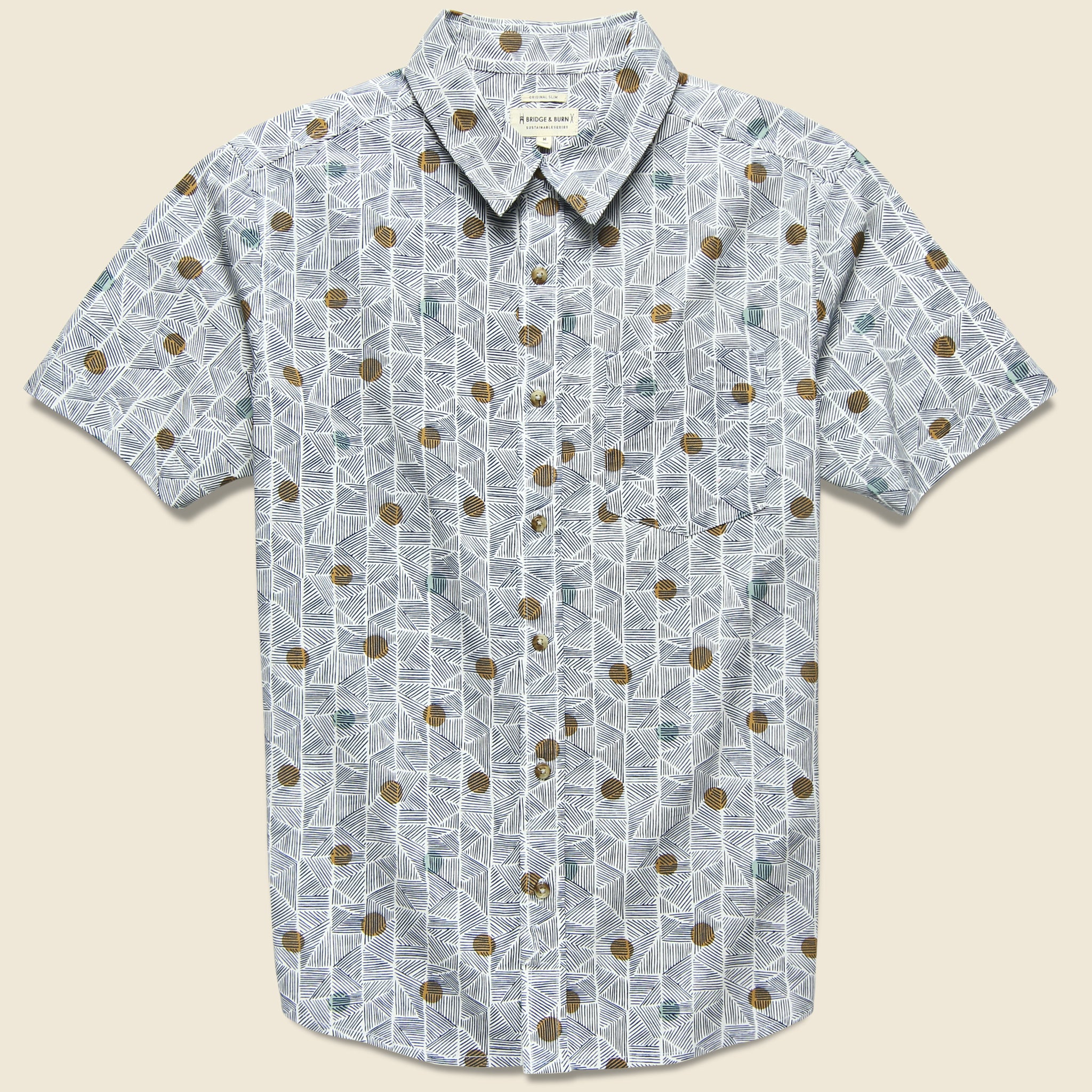 Harbor Shirt - Geo-Poko - Bridge & Burn - STAG Provisions - Tops - S/S Woven - Other Pattern