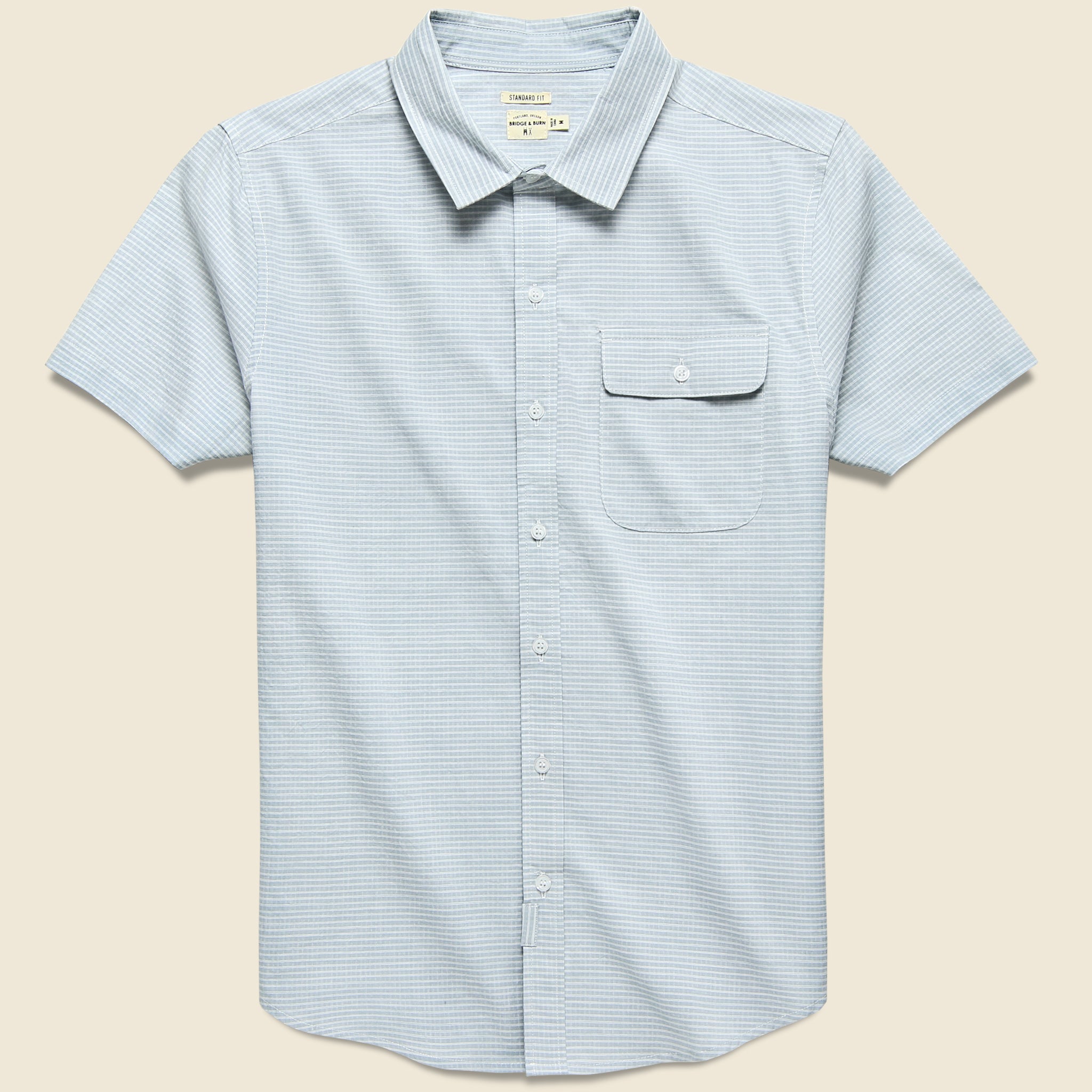 Marten Shirt - Light Grey Grid - Bridge & Burn - STAG Provisions - Tops - S/S Woven - Plaid