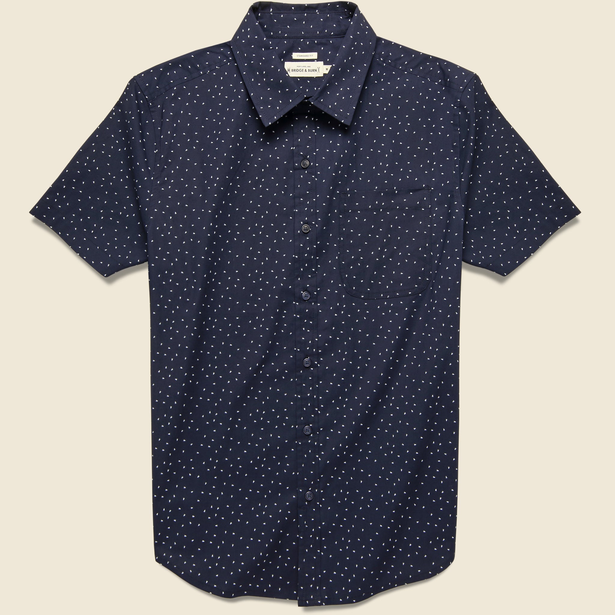 Malcom Shirt - Navy Arrow - Bridge & Burn - STAG Provisions - Tops - S/S Woven - Other Pattern