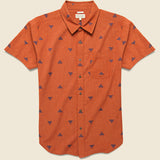 Malcolm Shirt - Rust Fil Coupe Pyramids - Bridge & Burn - STAG Provisions - Tops - S/S Woven - Other Pattern