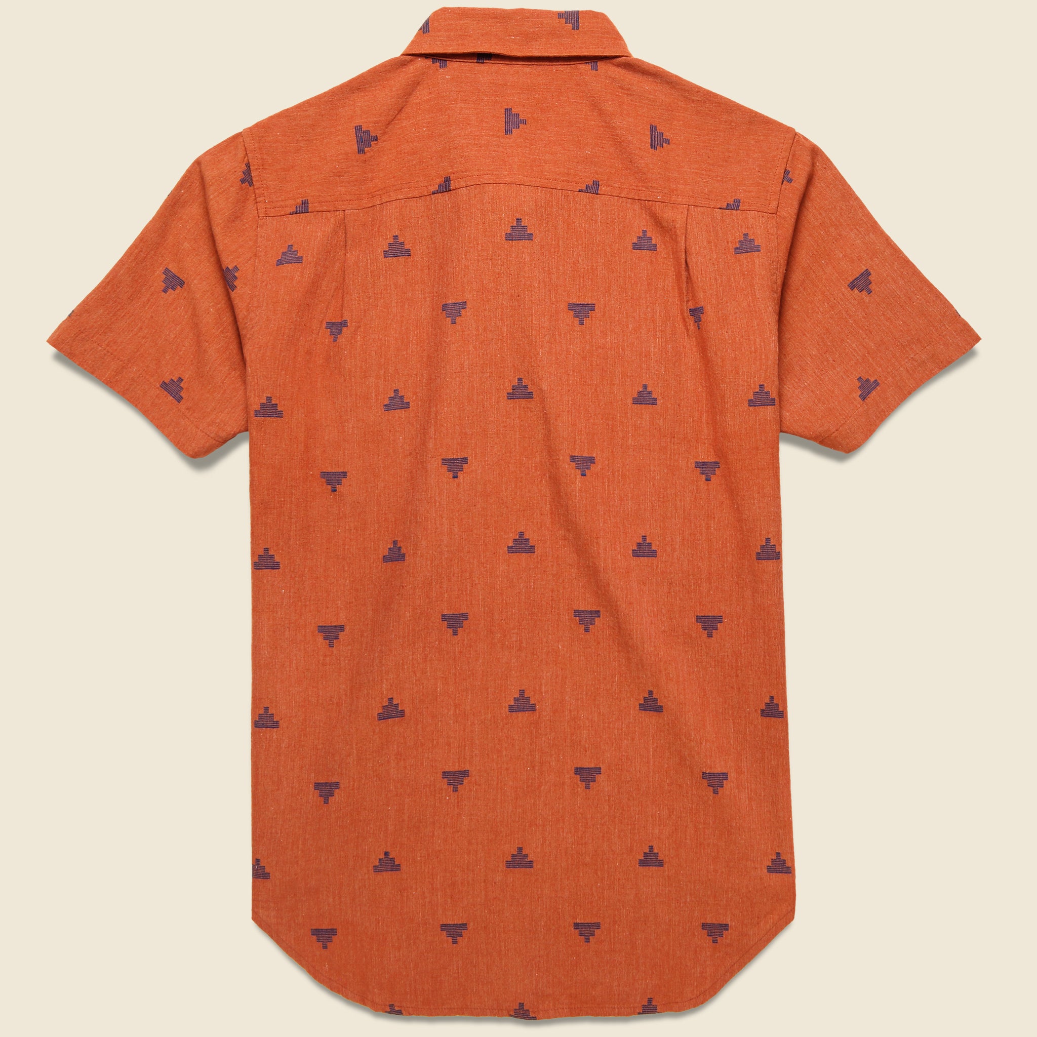Malcolm Shirt - Rust Fil Coupe Pyramids - Bridge & Burn - STAG Provisions - Tops - S/S Woven - Other Pattern