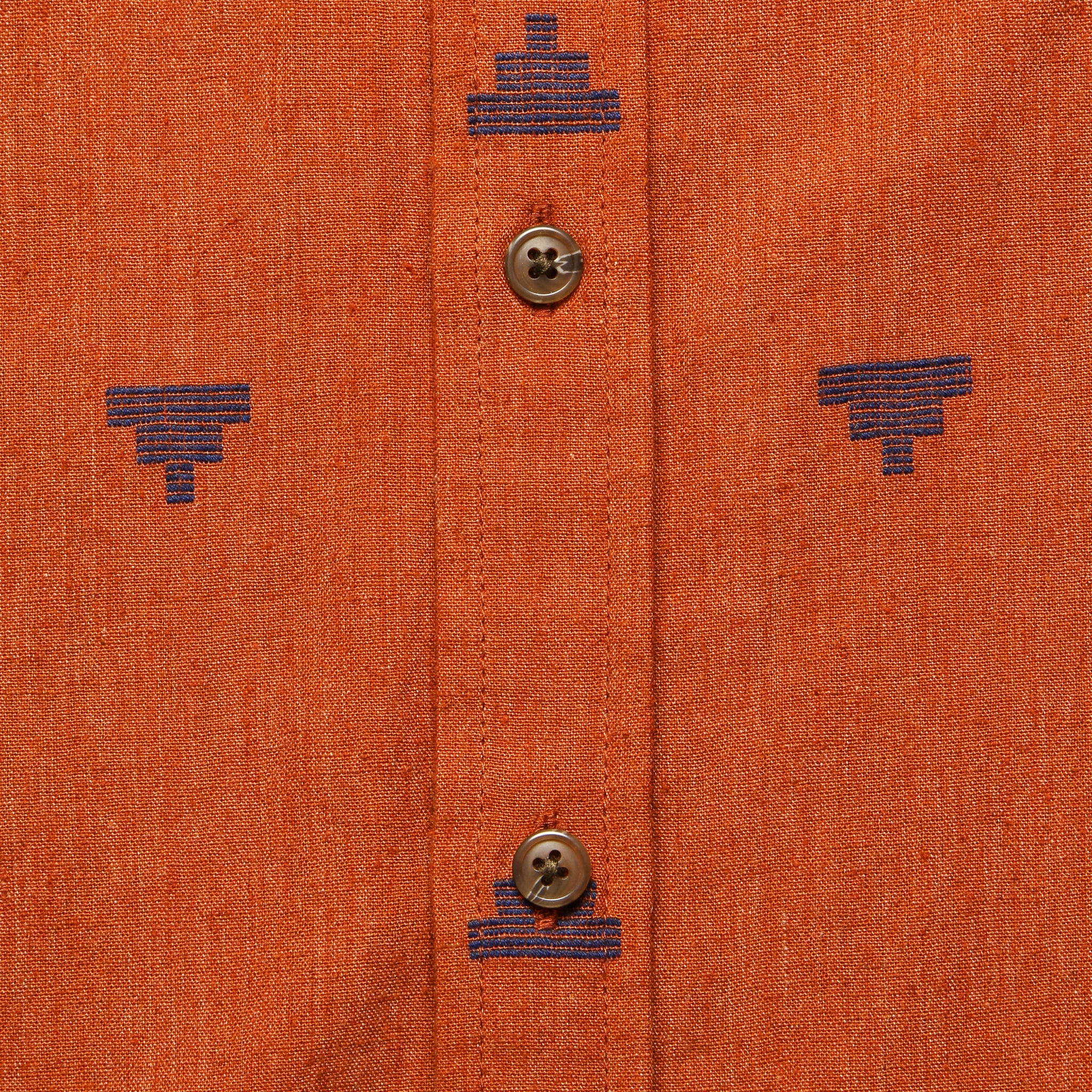Malcolm Shirt - Rust Fil Coupe Pyramids - Bridge & Burn - STAG Provisions - Tops - S/S Woven - Other Pattern