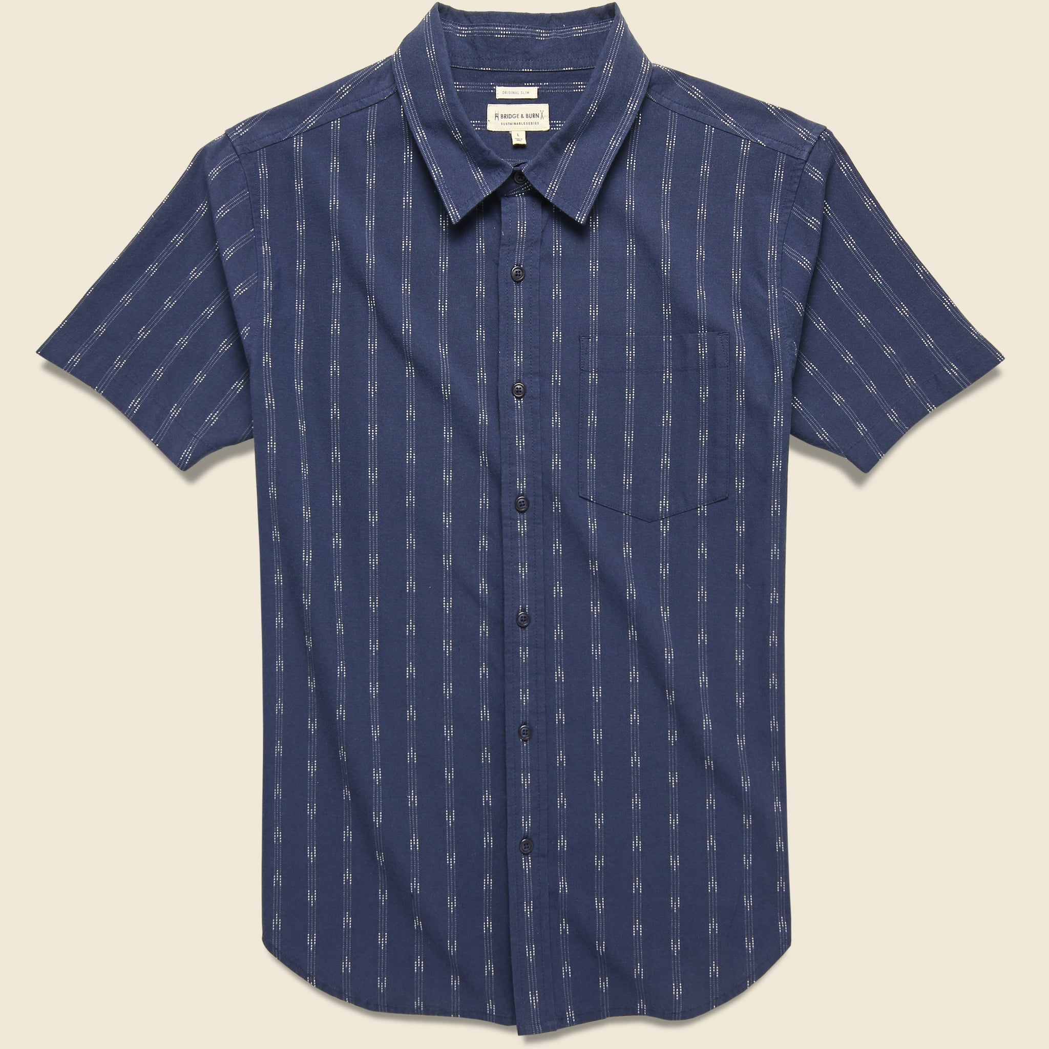 Harbor Shirt - Dobby Stripe - Bridge & Burn - STAG Provisions - Tops - S/S Woven - Stripe