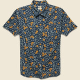 Harbor Shirt - Navy Hibiscus Print - Bridge & Burn - STAG Provisions - Tops - S/S Woven - Other Pattern