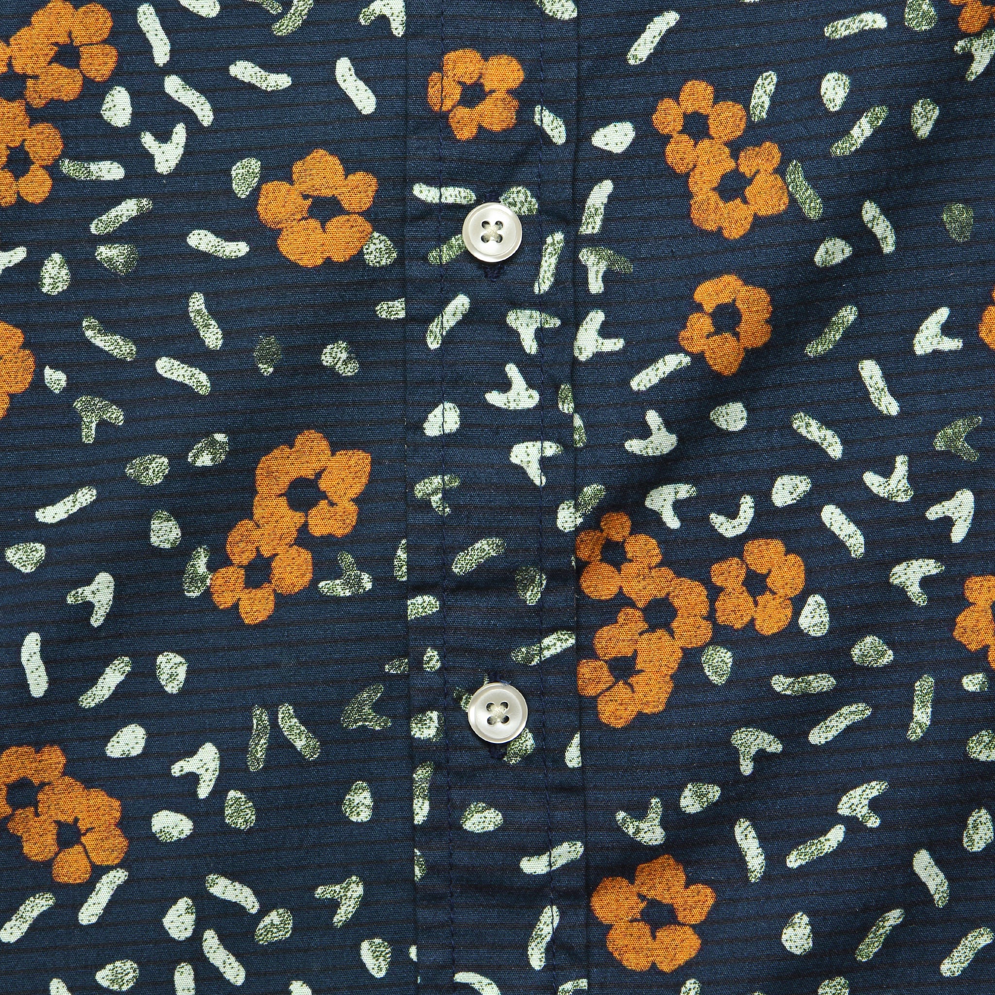 Harbor Shirt - Navy Hibiscus Print - Bridge & Burn - STAG Provisions - Tops - S/S Woven - Other Pattern