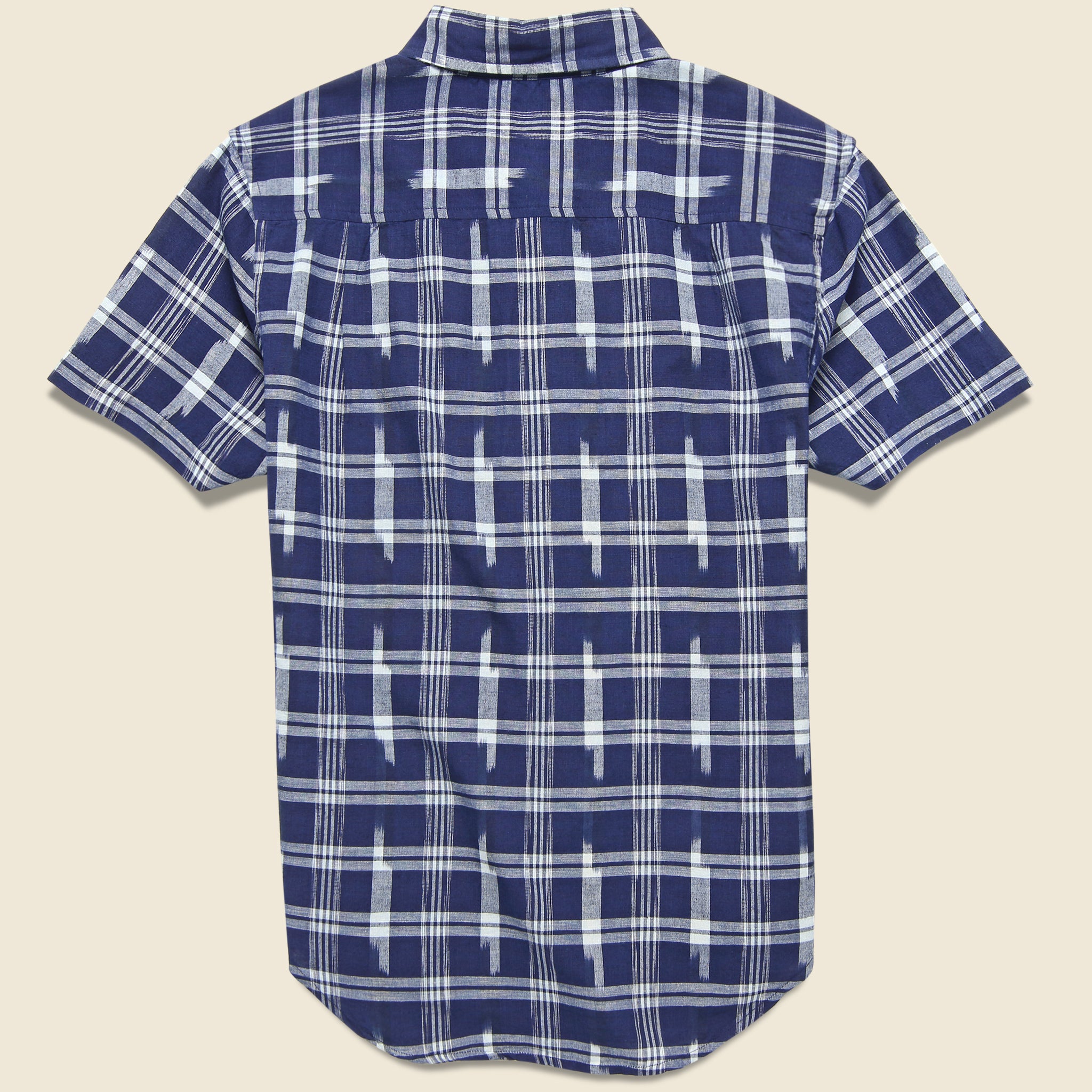 
                          Malcom Shirt - Indigo Ikat Plaid - Bridge &amp; Burn - STAG Provisions - Tops - S/S Woven - Plaid
                        