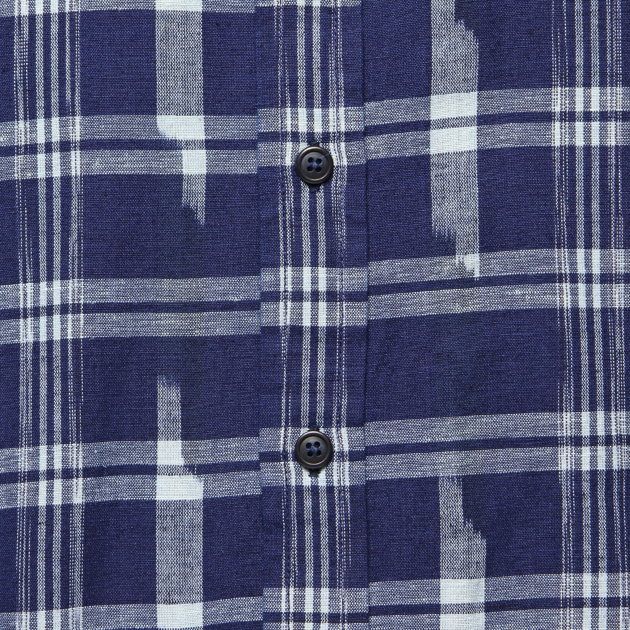 
                          Malcom Shirt - Indigo Ikat Plaid - Bridge &amp; Burn - STAG Provisions - Tops - S/S Woven - Plaid
                        