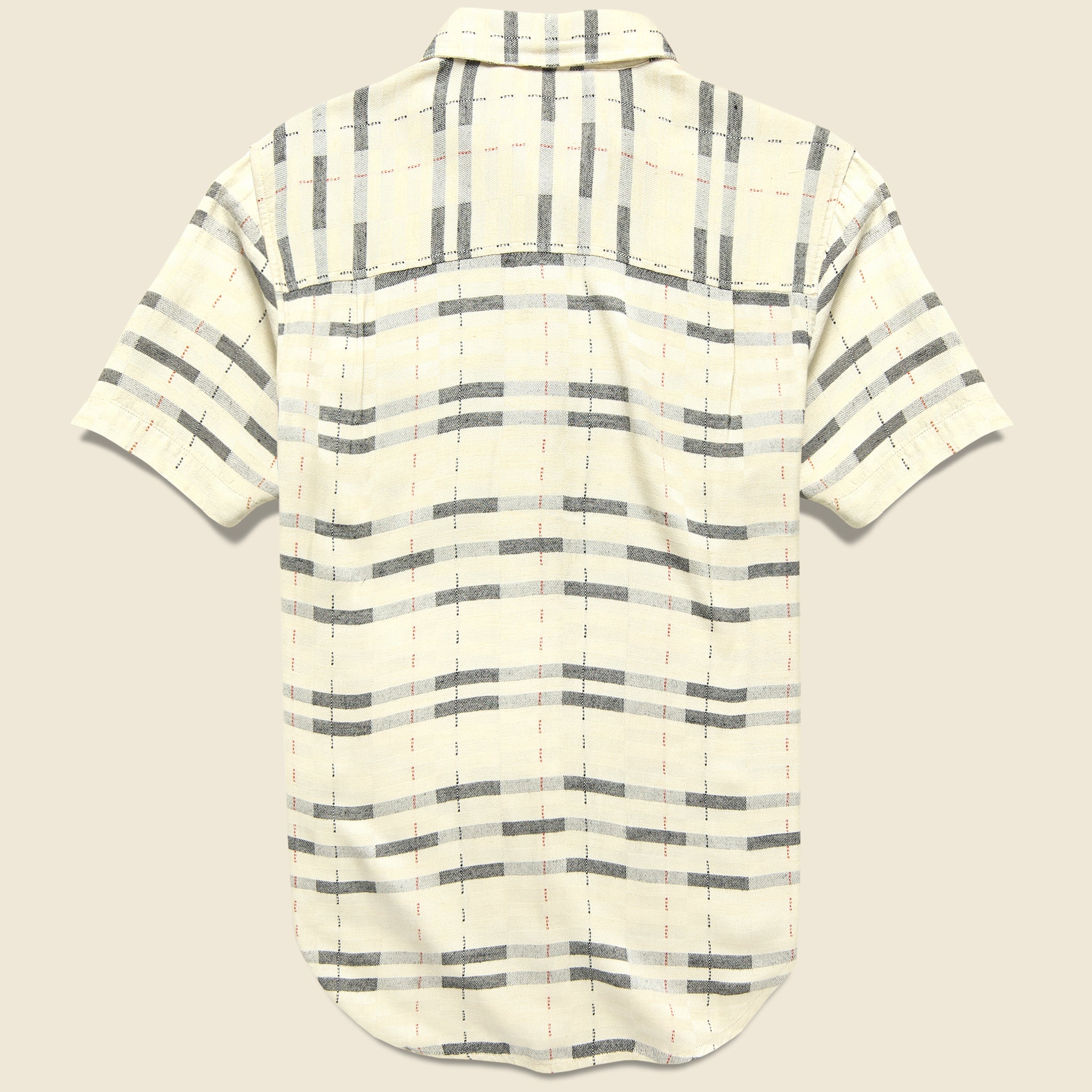 Harbor Shirt - Ivory Stripe - Bridge & Burn - STAG Provisions - Tops - S/S Woven - Stripe
