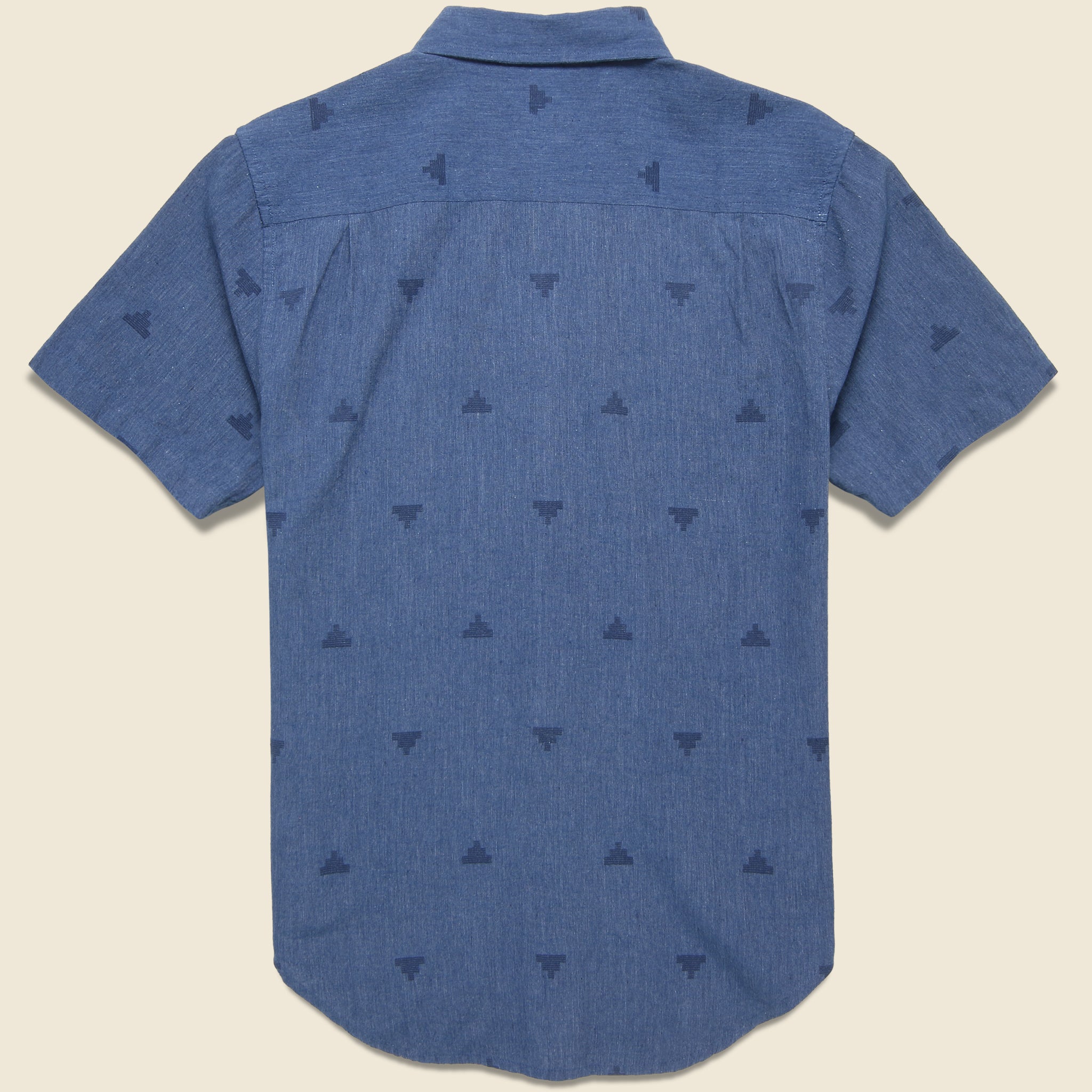 
                          Malcolm Shirt - Navy Fil Coupe Pyramids - Bridge &amp; Burn - STAG Provisions - Tops - S/S Woven - Other Pattern
                        