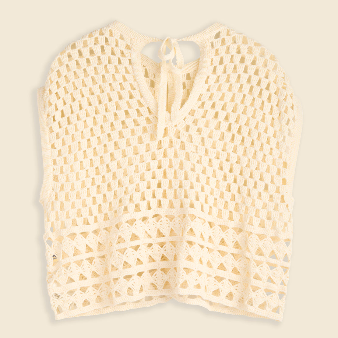 Crocheted Patterned Vest - Off White - BEAMS BOY - STAG Provisions - W - Outerwear - Vest
