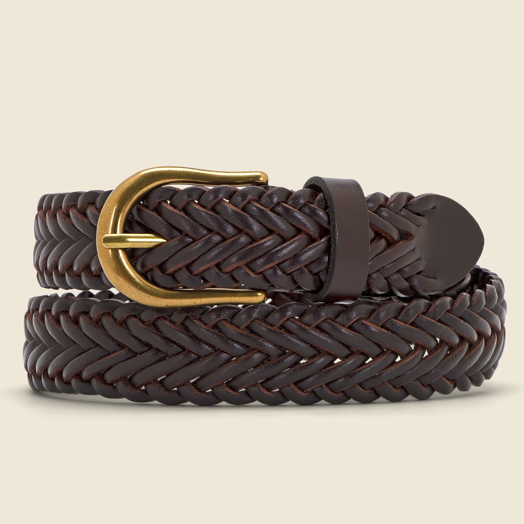 Leather Mesh Belt - Brown - BEAMS+ - STAG Provisions - Accessories - Belts