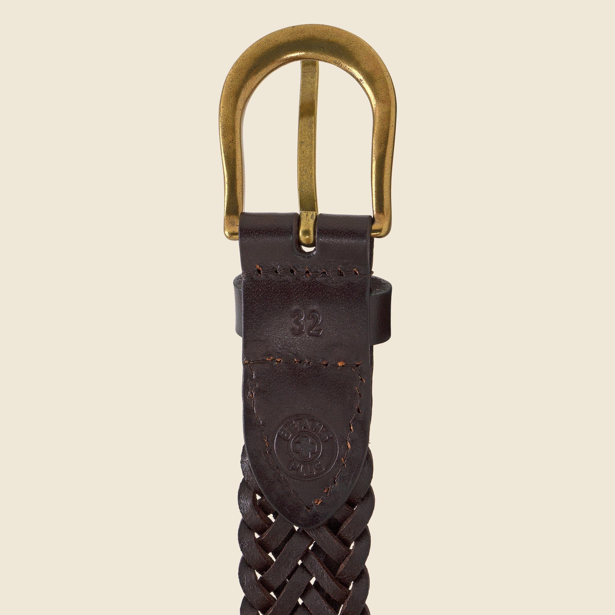 Leather Mesh Belt - Brown - BEAMS+ - STAG Provisions - Accessories - Belts
