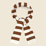 Cashmere Scarf - Off White/Brown Stripe - BEAMS+ - STAG Provisions - Accessories - Scarves
