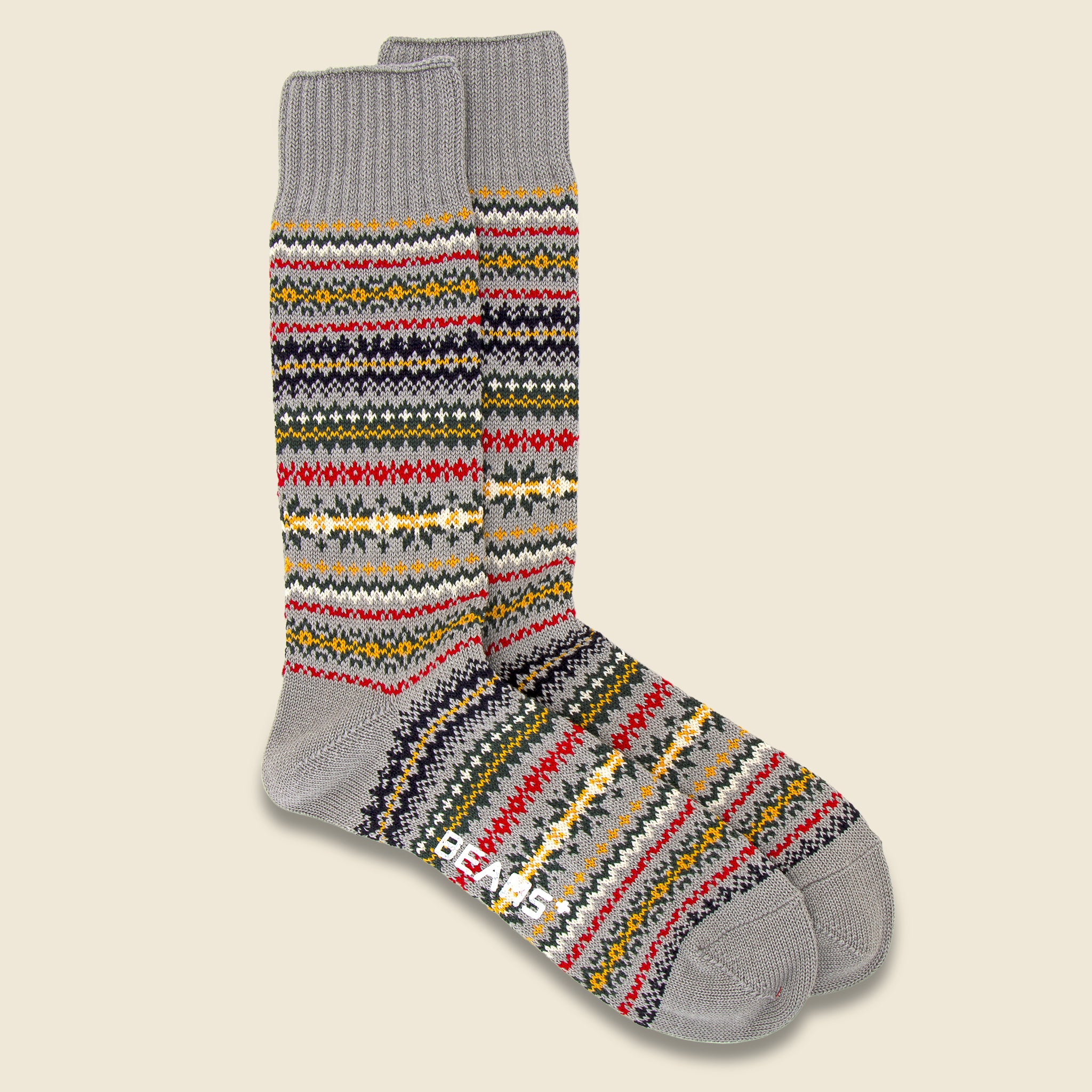 Fair Isle Socks - Grey - BEAMS+ - STAG Provisions - Accessories - Socks