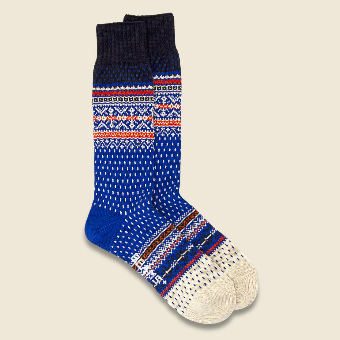 BEAMS+ Nordic Socks - Blue