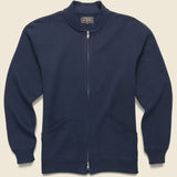 Sweat Zip Cardigan - Navy - BEAMS+ - STAG Provisions - Tops - Fleece / Sweatshirt
