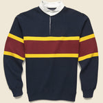 Stand Collar Rugger - Navy - BEAMS+ - STAG Provisions - Tops - L/S Knit