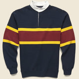 Stand Collar Rugger - Navy - BEAMS+ - STAG Provisions - Tops - L/S Knit