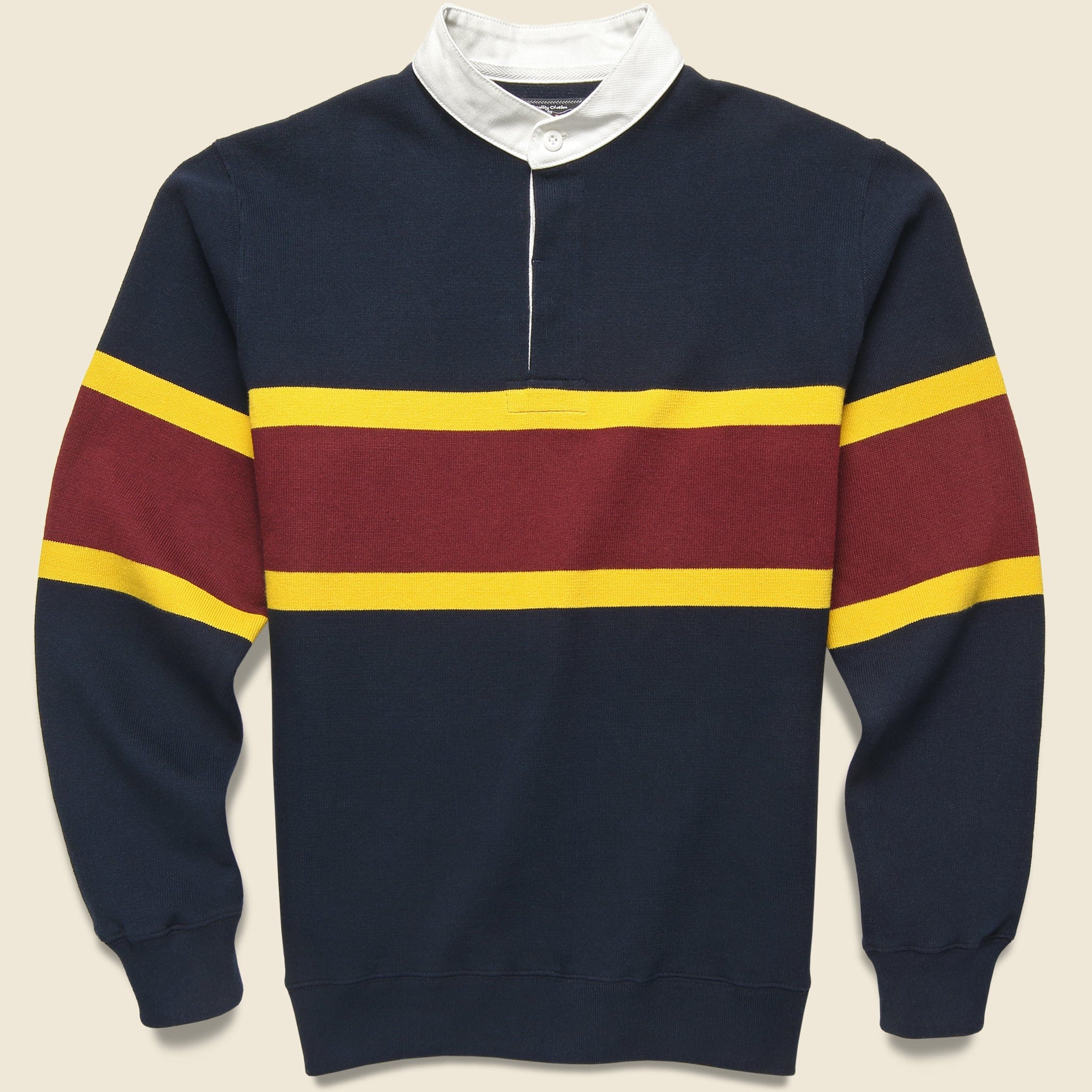 Stand Collar Rugger - Navy - BEAMS+ - STAG Provisions - Tops - L/S Knit