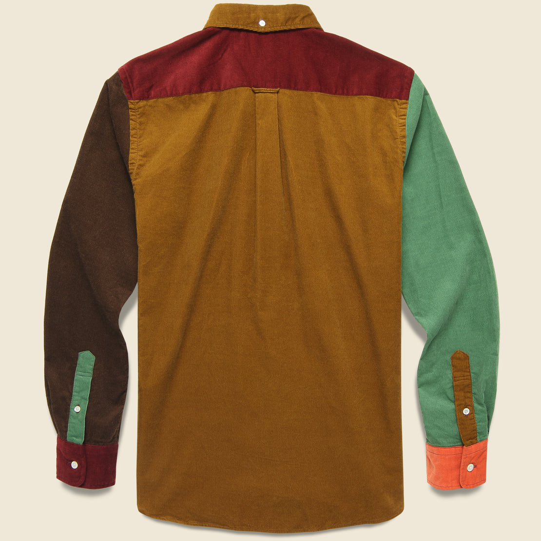 Corduroy Panel Shirt - Golden Brown - BEAMS+ - STAG Provisions - Tops - L/S Woven - Corduroy