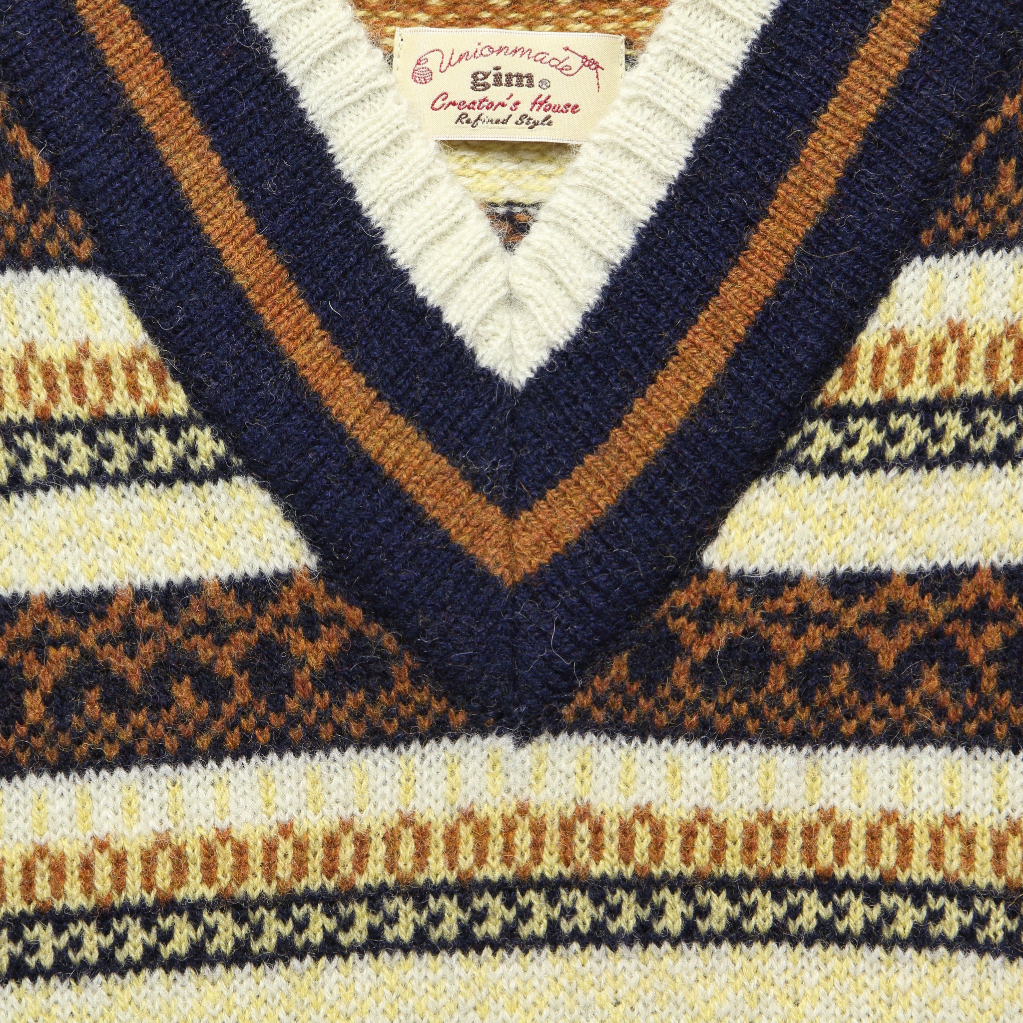 
                          Cricket Sweater Vest - Cream Fair Isle - BEAMS+ - STAG Provisions - Tops - Sweater
                        