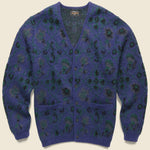 Botanical Pattern Cardigan - Navy - BEAMS+ - STAG Provisions - Tops - Sweater