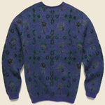 Botanical Pattern Cardigan - Navy - BEAMS+ - STAG Provisions - Tops - Sweater