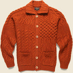 Alan Patchwork Cardigan - Orange - BEAMS+ - STAG Provisions - Tops - Sweater