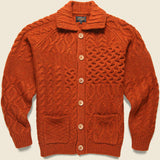 Alan Patchwork Cardigan - Orange - BEAMS+ - STAG Provisions - Tops - Sweater