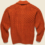 Alan Patchwork Cardigan - Orange - BEAMS+ - STAG Provisions - Tops - Sweater
