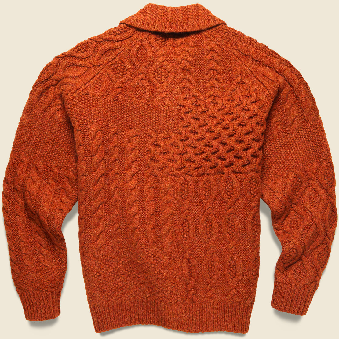 Alan Patchwork Cardigan - Orange - BEAMS+ - STAG Provisions - Tops - Sweater