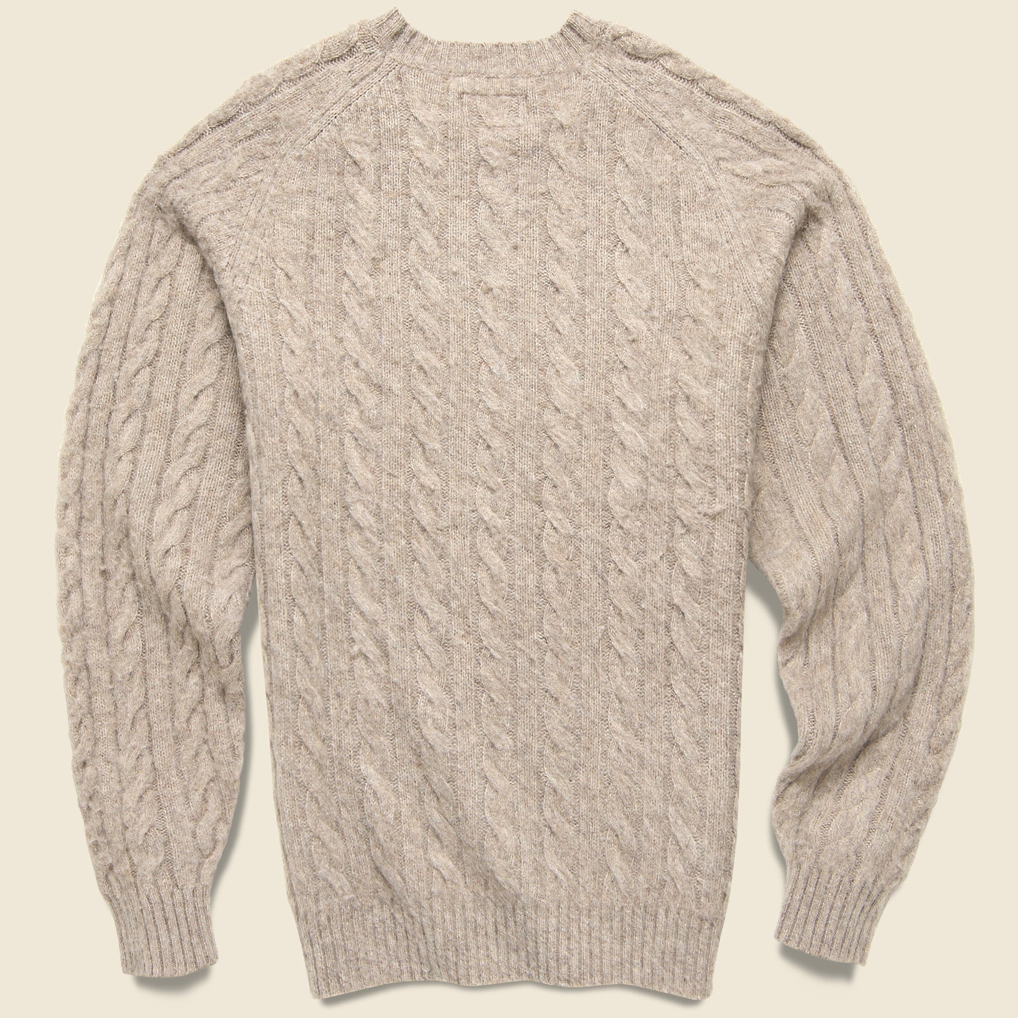 
                          Shaggy Cable Crew Sweater - Taupe - BEAMS+ - STAG Provisions - Tops - Sweater
                        