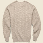 Shaggy Cable Crew Sweater - Taupe - BEAMS+ - STAG Provisions - Tops - Sweater